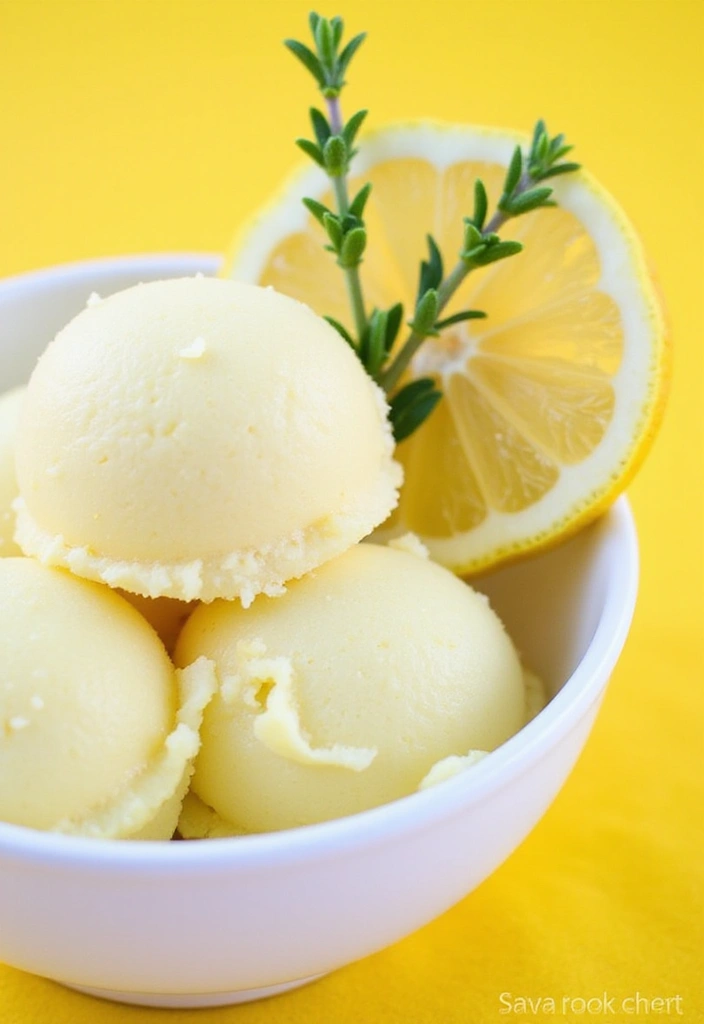 26 Krups Ice Cream Maker Recipes: Classic and Modern 10 26 Krups Ice Cream Maker Recipes: Classic and Modern - 10. Lemon Thyme Sorbet