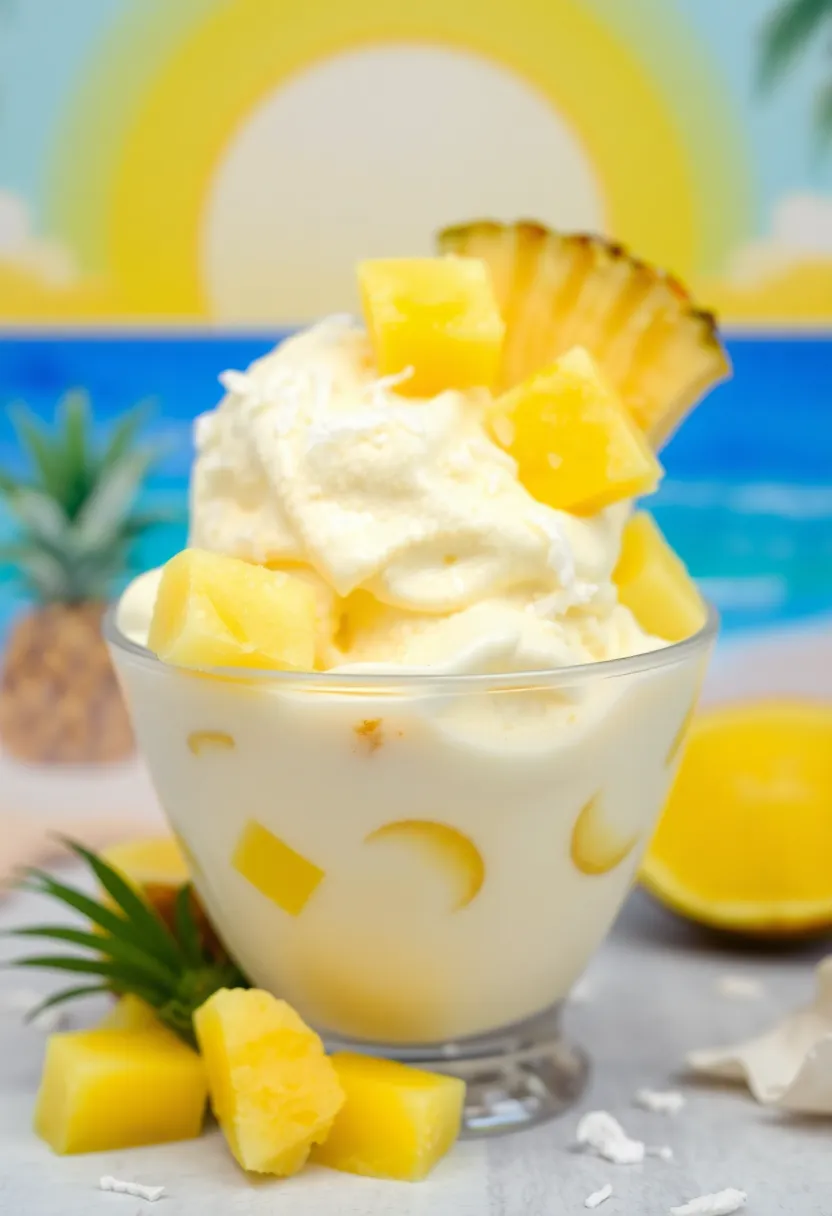 26 Krups Ice Cream Maker Recipes: Classic and Modern 14 26 Krups Ice Cream Maker Recipes: Classic and Modern - 14. Tropical Pineapple Coconut Ice Cream