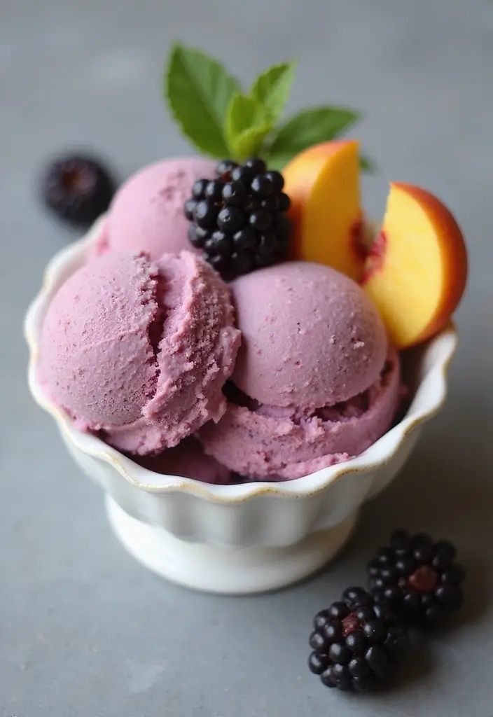 26 Ninja Creami Ice Cream Recipes Sugar Free and Guilt Free 11 26 Ninja Creami Ice Cream Recipes Sugar Free and Guilt Free - 11. Blackberry Peach Delight