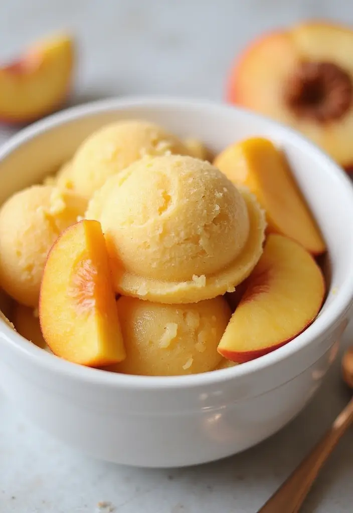 26 Ninja Creami Ice Cream Recipes Sugar Free and Guilt Free 16 26 Ninja Creami Ice Cream Recipes Sugar Free and Guilt Free - 16. Ginger Peach Sorbet