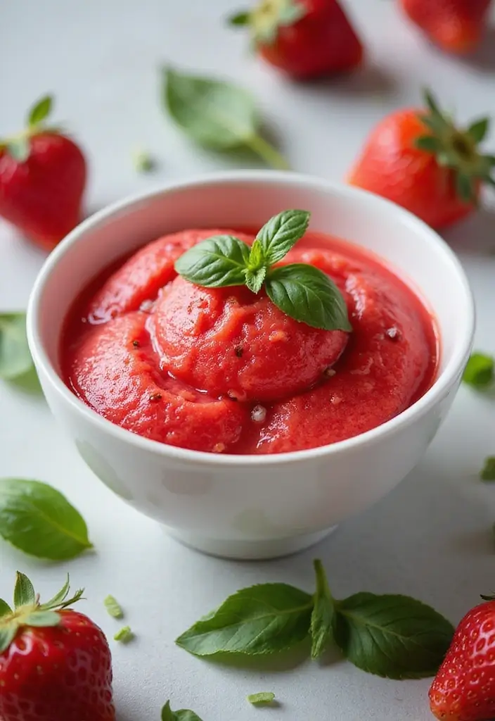 26 Ninja Creami Ice Cream Recipes Sugar Free and Guilt Free 3 26 Ninja Creami Ice Cream Recipes Sugar Free and Guilt Free - 3. Strawberry Basil Sorbet