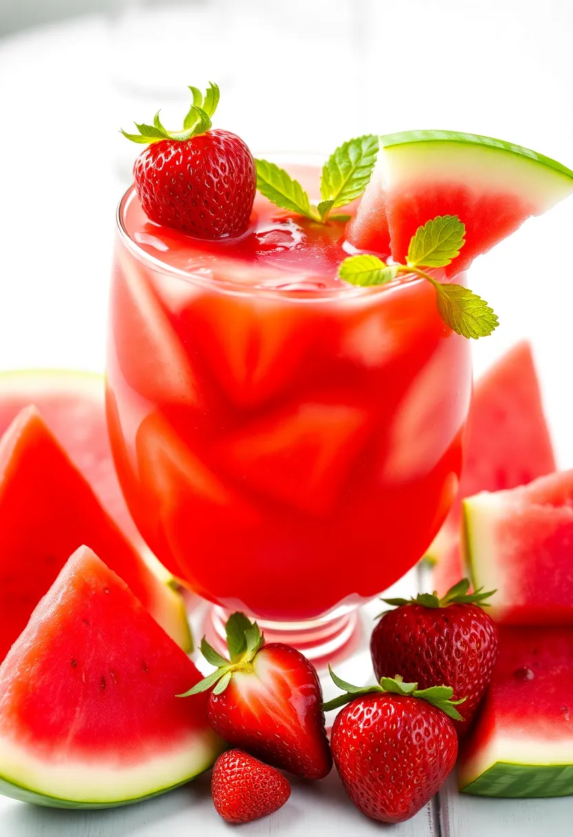 26 Strawberry Ice Cream Punch Recipes Party Favorites - 12. Strawberry Watermelon Punch