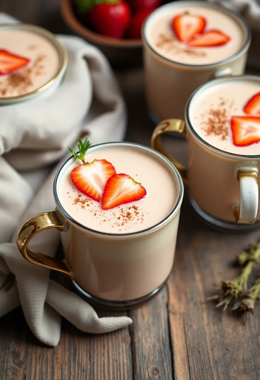 26 Strawberry Ice Cream Punch Recipes Party Favorites - 19. Strawberry Chai Cream Punch