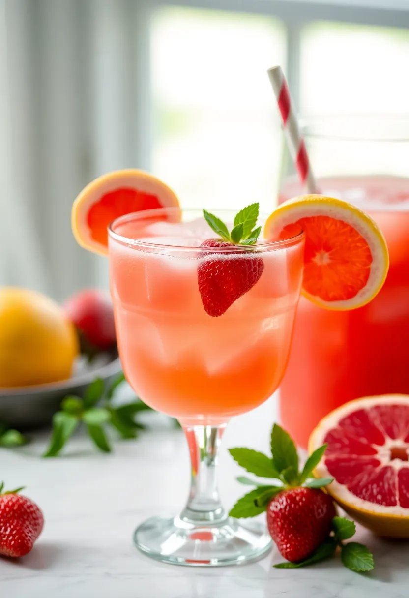 26 Strawberry Ice Cream Punch Recipes Party Favorites - 23. Strawberry Grapefruit Punch