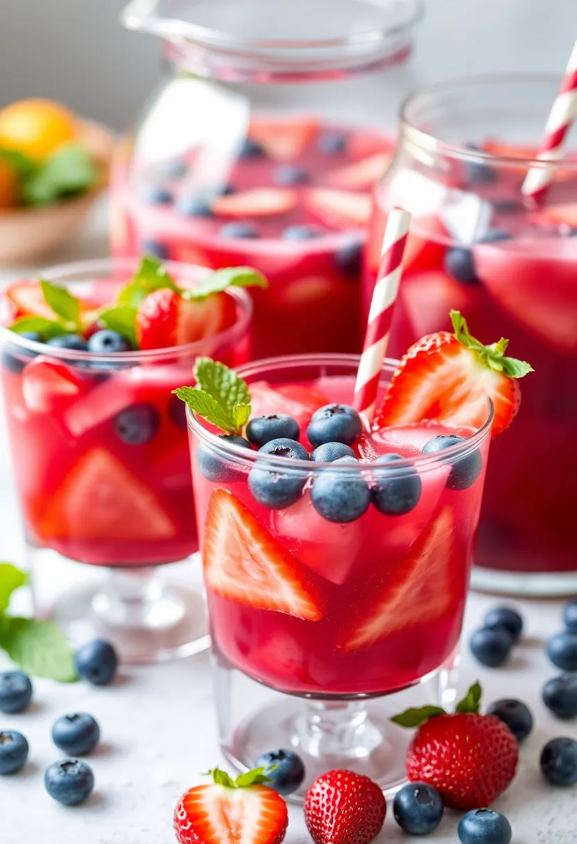 26 Strawberry Ice Cream Punch Recipes Party Favorites - 24. Strawberry Blueberry Punch