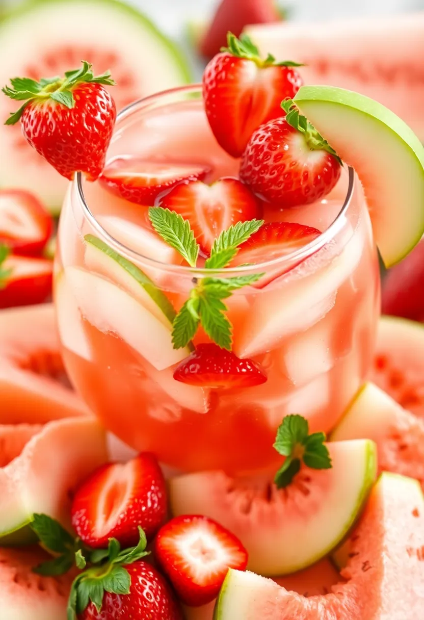 26 Strawberry Ice Cream Punch Recipes Party Favorites - 26. Strawberry Melon Punch