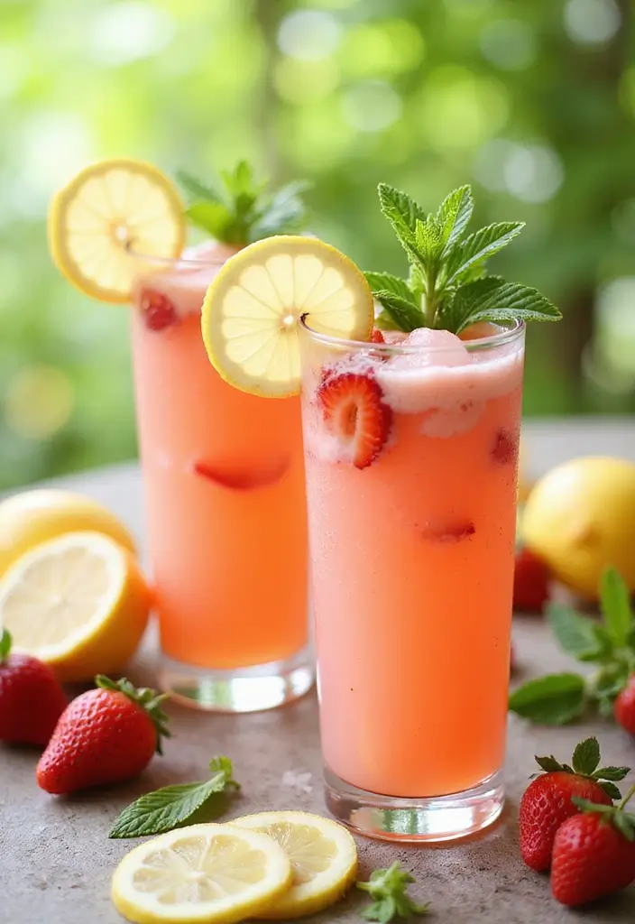 26 Strawberry Ice Cream Punch Recipes Party Favorites - 3. Creamy Strawberry Lemon Punch