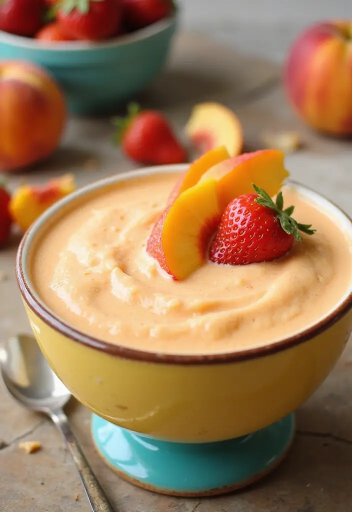 26 Strawberry Ice Cream Punch Recipes Party Favorites - 7. Strawberry Peach Cream Punch