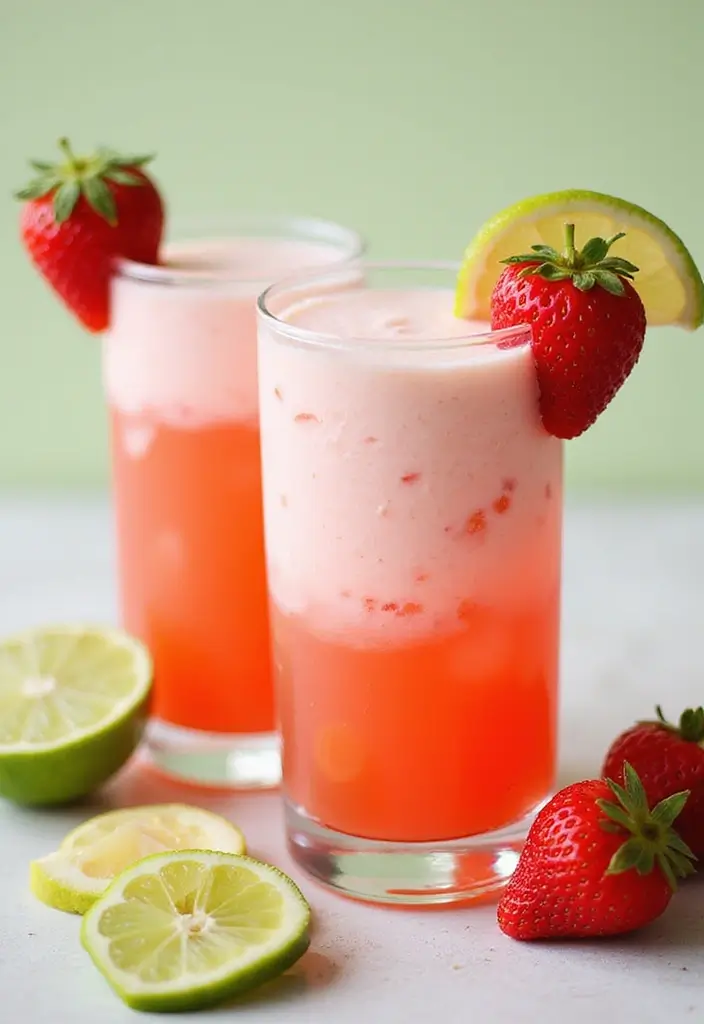 26 Strawberry Ice Cream Punch Recipes Party Favorites - 9. Strawberry Lemon-Lime Cream Punch