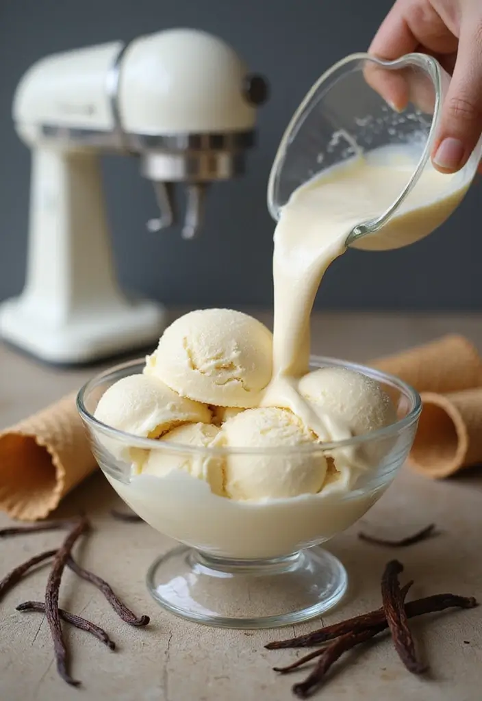 27 Americana Ice Cream Maker Recipes Full of Fun - 1. Classic Vanilla Bean Ice Cream