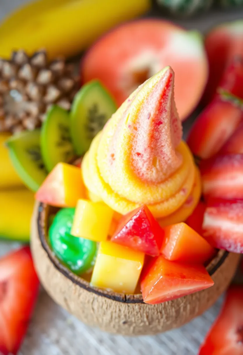 27 Americana Ice Cream Maker Recipes Full of Fun - 18. Tropical Fruit Ice Cream