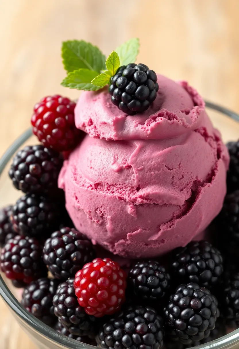 27 Americana Ice Cream Maker Recipes Full of Fun - 25. Blackberry Ice Cream
