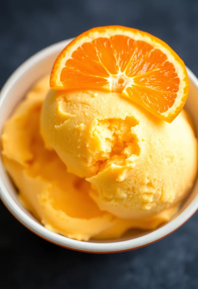 27 Americana Ice Cream Maker Recipes Full of Fun - 26. Orange Ginger Ice Cream