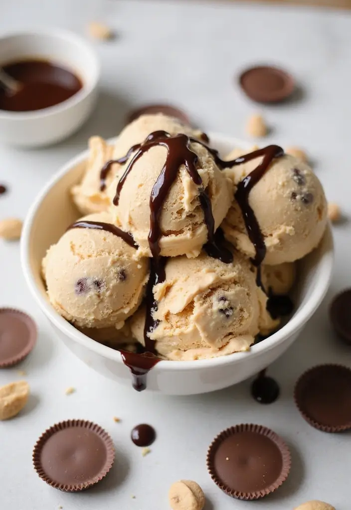 27 Americana Ice Cream Maker Recipes Full of Fun - 6. Peanut Butter Cup Ice Cream