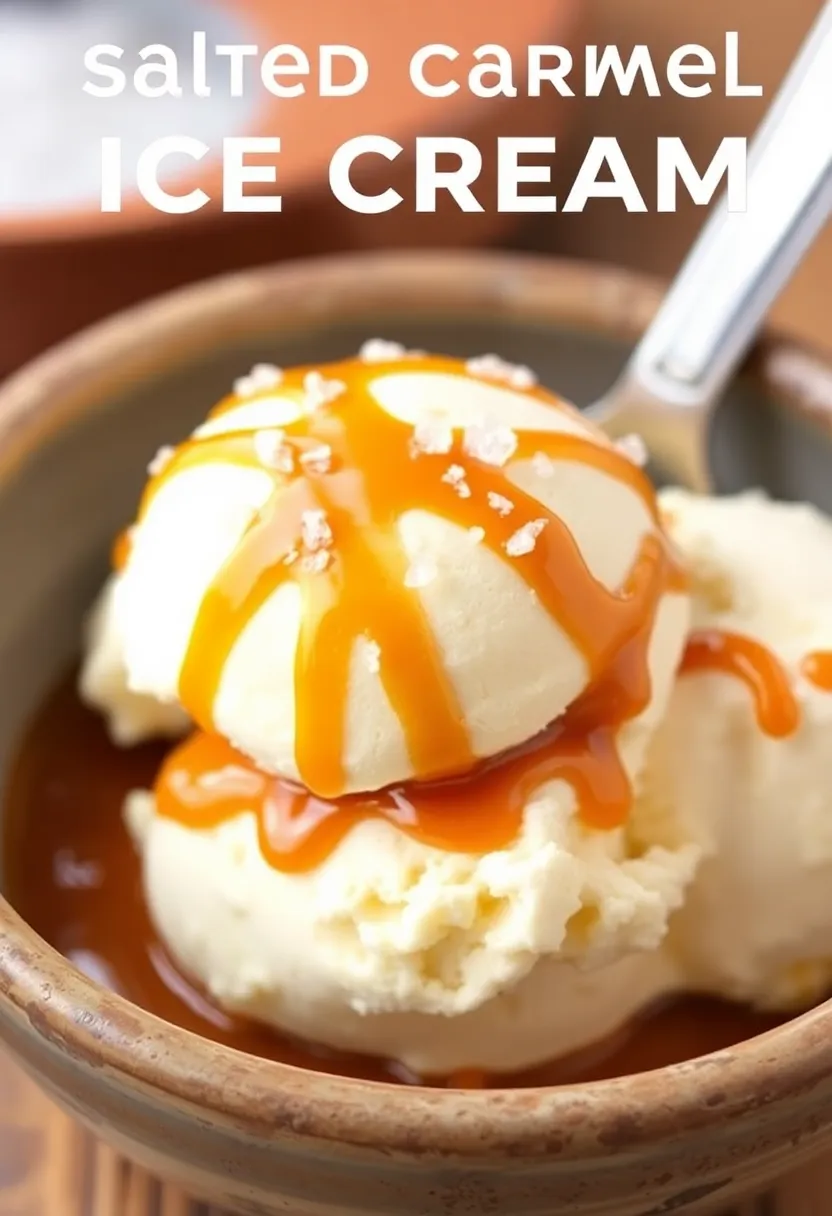 27 Americana Ice Cream Maker Recipes Full of Fun - 9. Salted Caramel Ice Cream