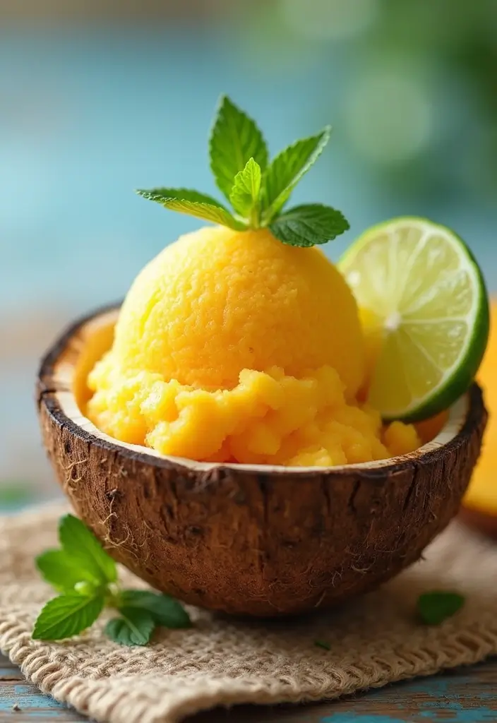 27 Delicious Dairy-Free Paleo Ice Cream Recipes You Need to Try 4 27 Delicious Dairy-Free Paleo Ice Cream Recipes You Need to Try - 4. Mango Coconut Sorbet
