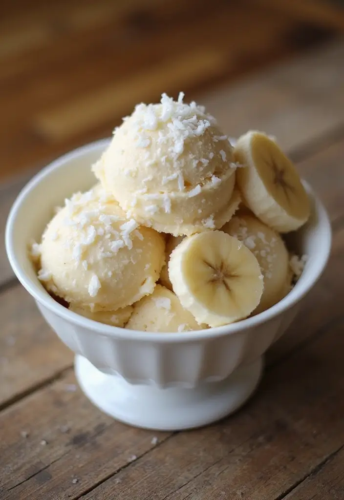 27 Four Ingredient Ice Cream Recipes Quick and Easy 1 27 Four Ingredient Ice Cream Recipes Quick and Easy - 1. Banana Coconut Ice Cream