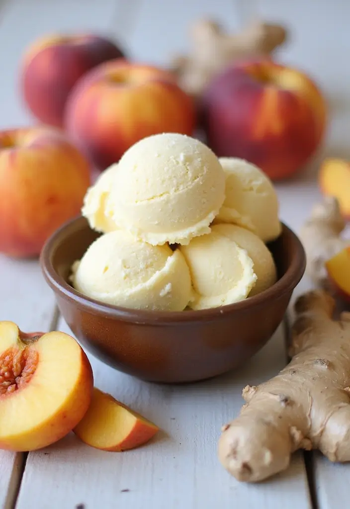 27 Four Ingredient Ice Cream Recipes Quick and Easy 20 27 Four Ingredient Ice Cream Recipes Quick and Easy - 20. Ginger Peach Ice Cream
