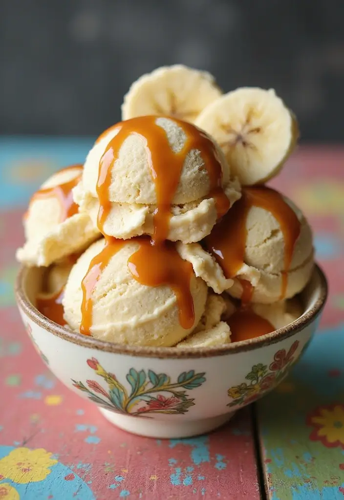 27 Four Ingredient Ice Cream Recipes Quick and Easy 21 27 Four Ingredient Ice Cream Recipes Quick and Easy - 21. Caramel Swirl Banana Ice Cream
