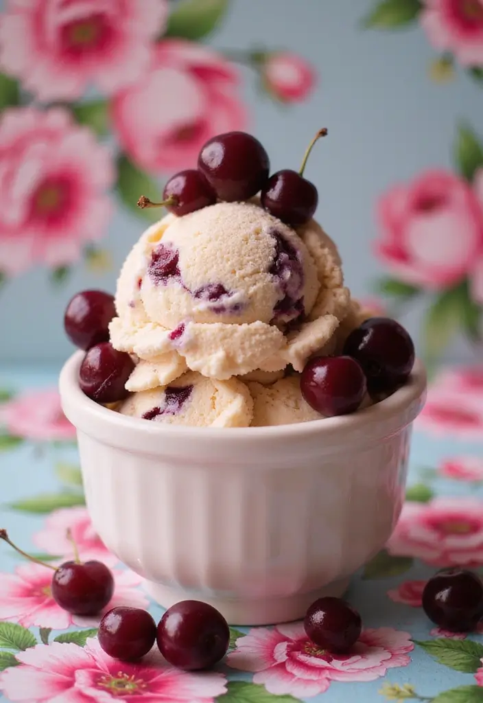 27 Four Ingredient Ice Cream Recipes Quick and Easy 22 27 Four Ingredient Ice Cream Recipes Quick and Easy - 22. Cherry Vanilla Ice Cream