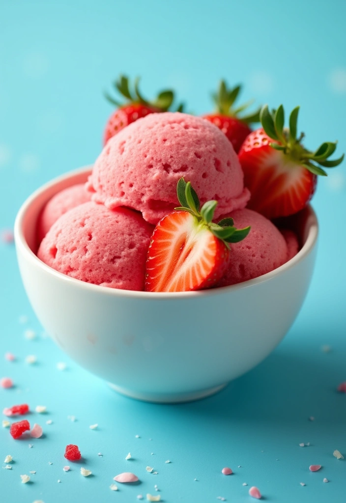 27 Four Ingredient Ice Cream Recipes Quick and Easy 3 27 Four Ingredient Ice Cream Recipes Quick and Easy - 3. Strawberry Banana Sorbet