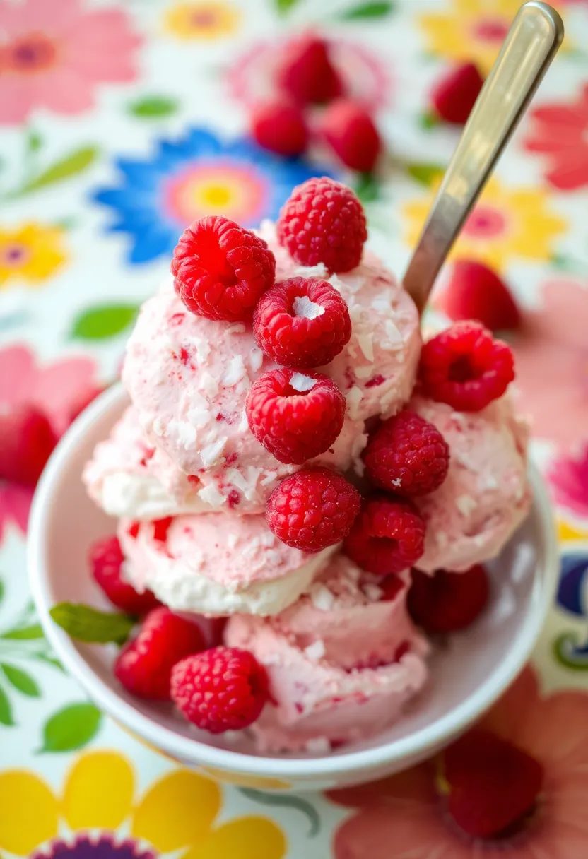 27 Gourmet Dairy-Free Breville Ice Cream Maker Recipes That Taste Like Heaven - 16. Raspberry Coconut Ice Cream