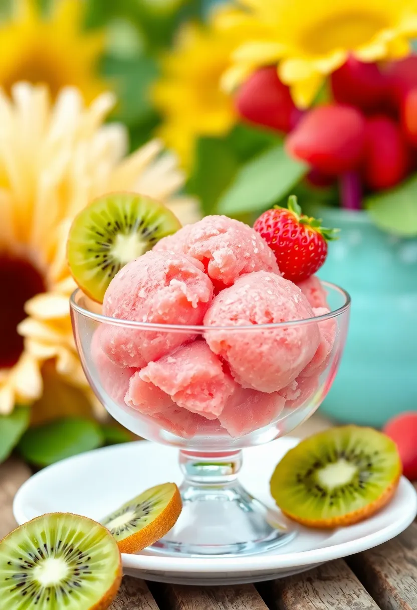 27 Gourmet Dairy-Free Breville Ice Cream Maker Recipes That Taste Like Heaven - 26. Strawberry Kiwi Sorbet
