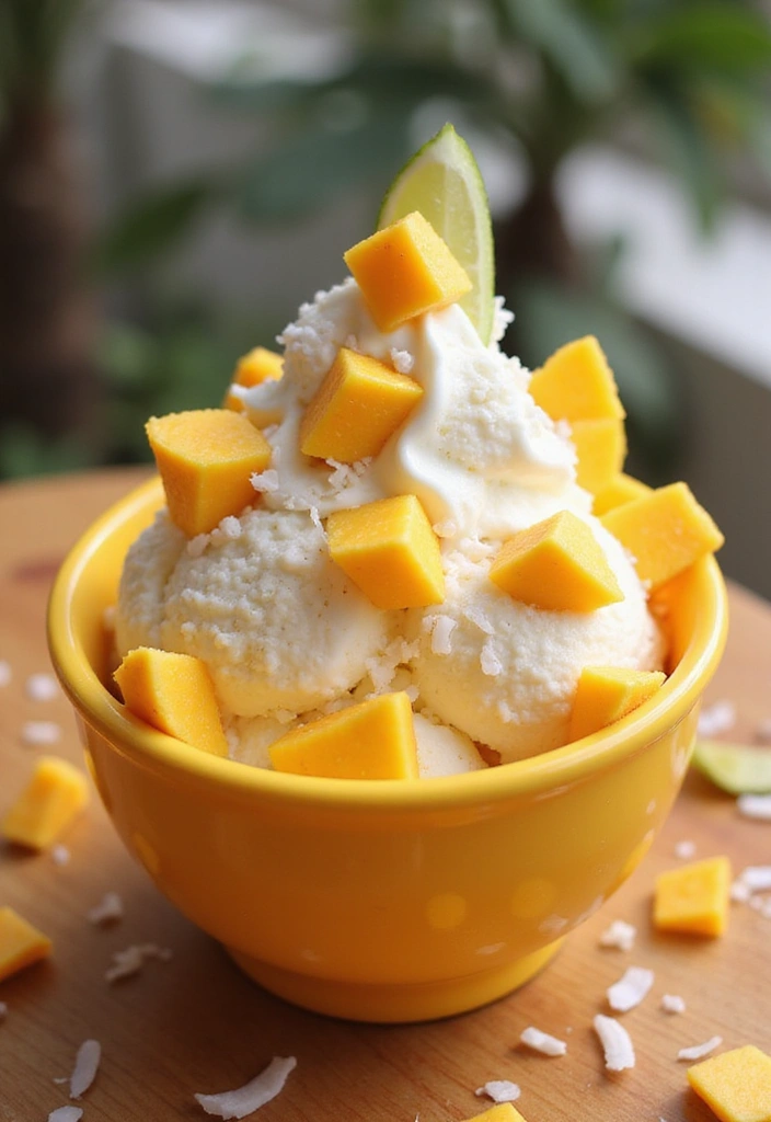 27 Gourmet Dairy-Free Breville Ice Cream Maker Recipes That Taste Like Heaven - 6. Mango Coconut Dream