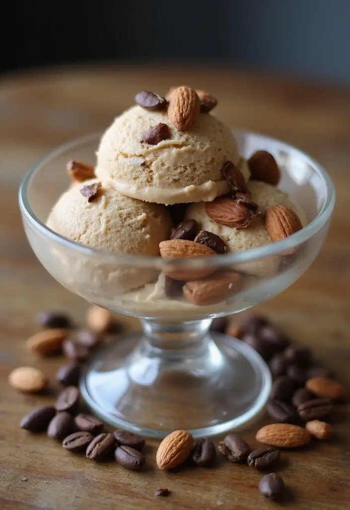27 Gourmet Dairy-Free Breville Ice Cream Maker Recipes That Taste Like Heaven - 9. Coffee Almond Crunch