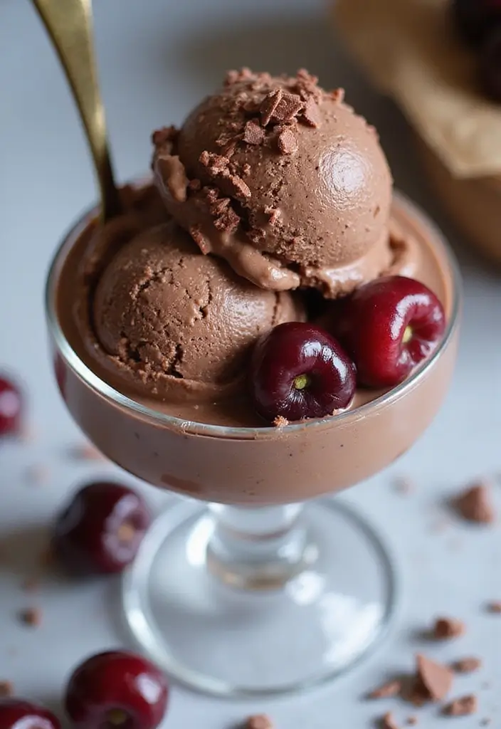 27 Keto Ice Cream Recipes Guilt Free and Creamy - 11. Chocolate Cherry Keto Ice Cream