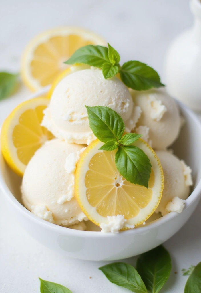 27 Keto Ice Cream Recipes Guilt Free and Creamy - 12. Lemon Basil Keto Ice Cream