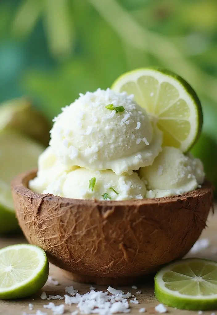 27 Keto Ice Cream Recipes Guilt Free and Creamy - 13. Coconut Lime Keto Ice Cream