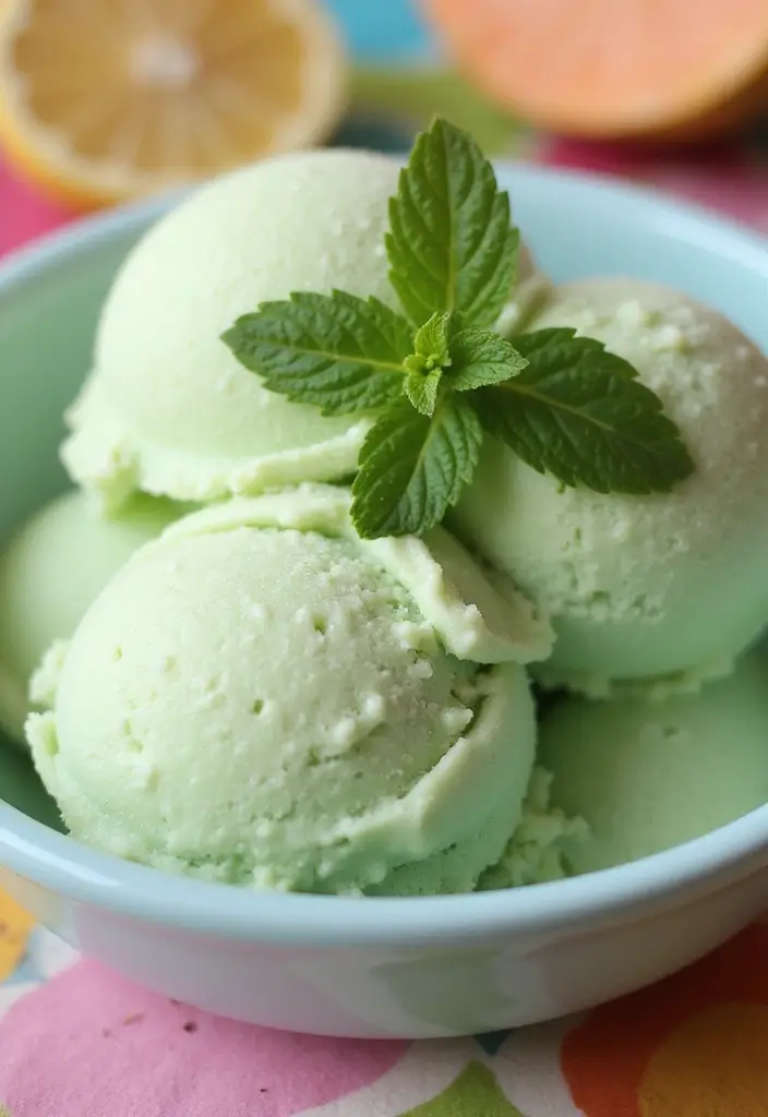 27 Keto Ice Cream Recipes Guilt Free and Creamy - 17. Honeydew Mint Keto Ice Cream