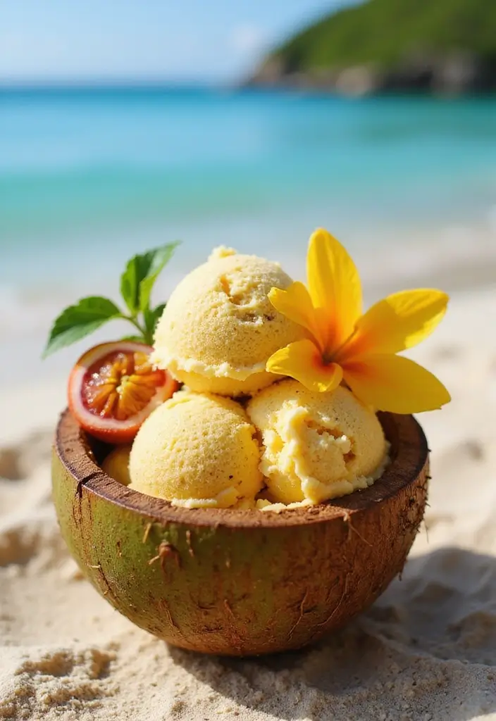 27 Keto Ice Cream Recipes Guilt Free and Creamy - 18. Tropical Passionfruit Keto Ice Cream