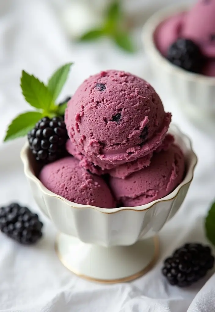 27 Keto Ice Cream Recipes Guilt Free and Creamy - 19. Blackberry Vanilla Keto Ice Cream