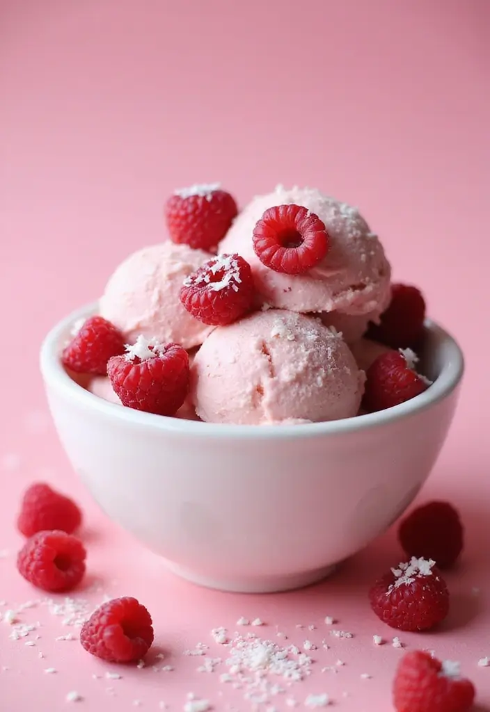 27 Keto Ice Cream Recipes Guilt Free and Creamy - 9. Raspberry Coconut Cream Keto Ice Cream