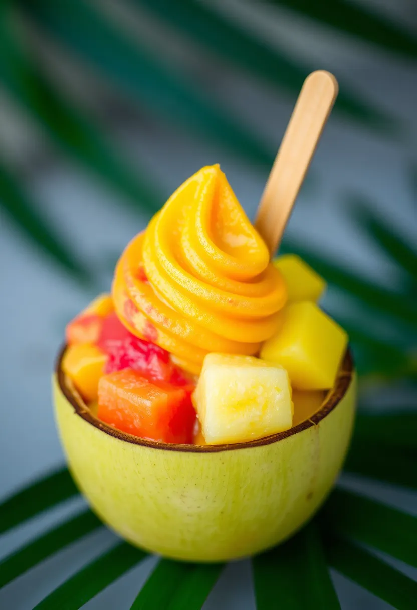 27 Ninja Creami Ice Cream Recipes with Heavy Cream You’ll Love - 23. Tropical Fruit Medley