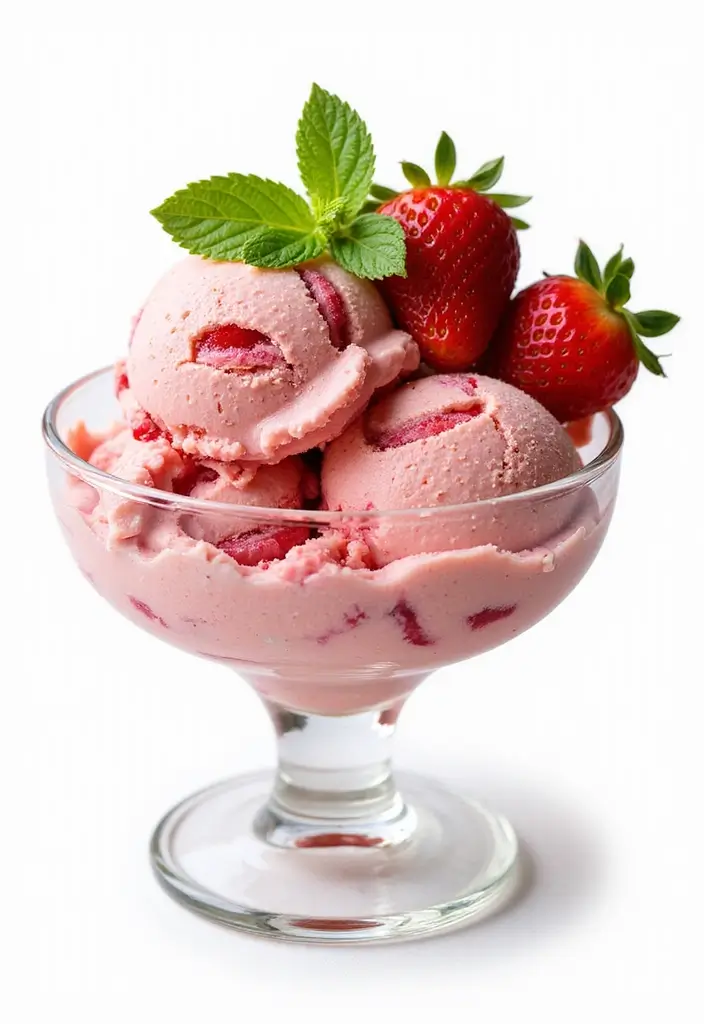 27 Ninja Creami Ice Cream Recipes with Heavy Cream You’ll Love - 3. Strawberry Swirl Sensation