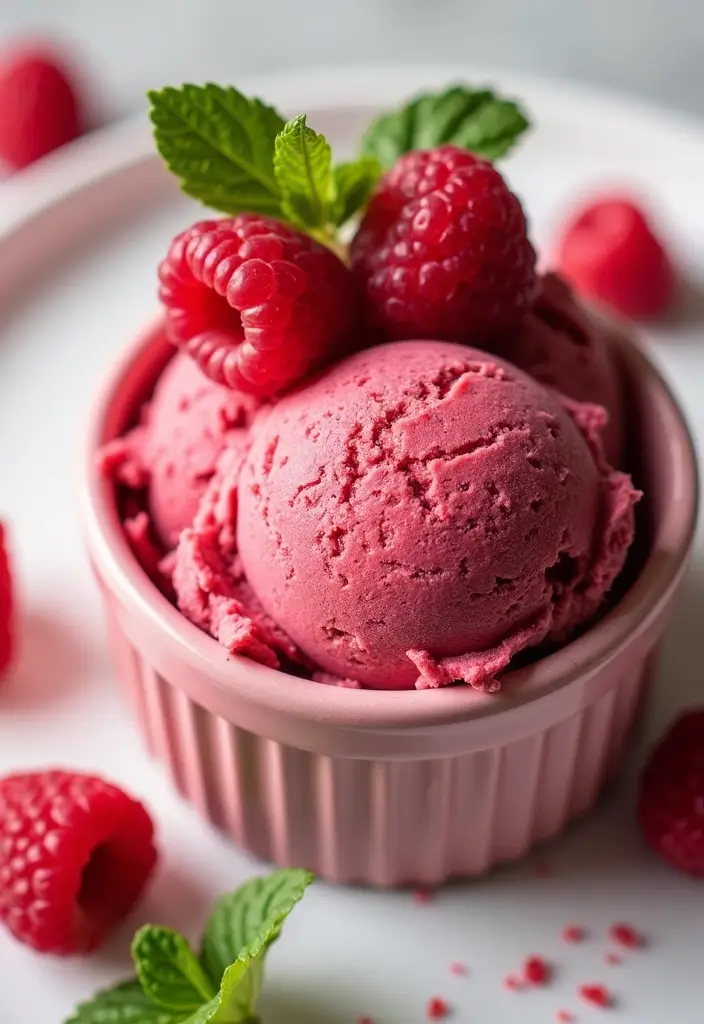 27 Ninja Creami Ice Cream Recipes with Heavy Cream You’ll Love - 9. Raspberry Cheesecake Dream