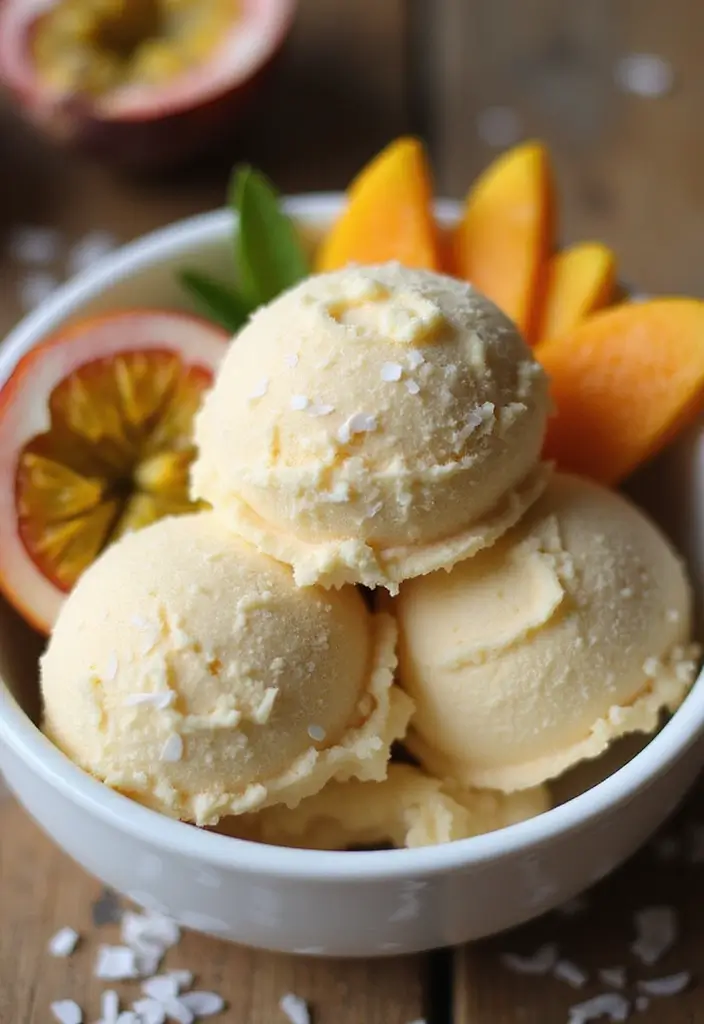 28 Unique Ice Cream Recipes That Will Surprise You 10 28 Unique Ice Cream Recipes That Will Surprise You - 10. Passion Fruit & Coconut Ice Cream