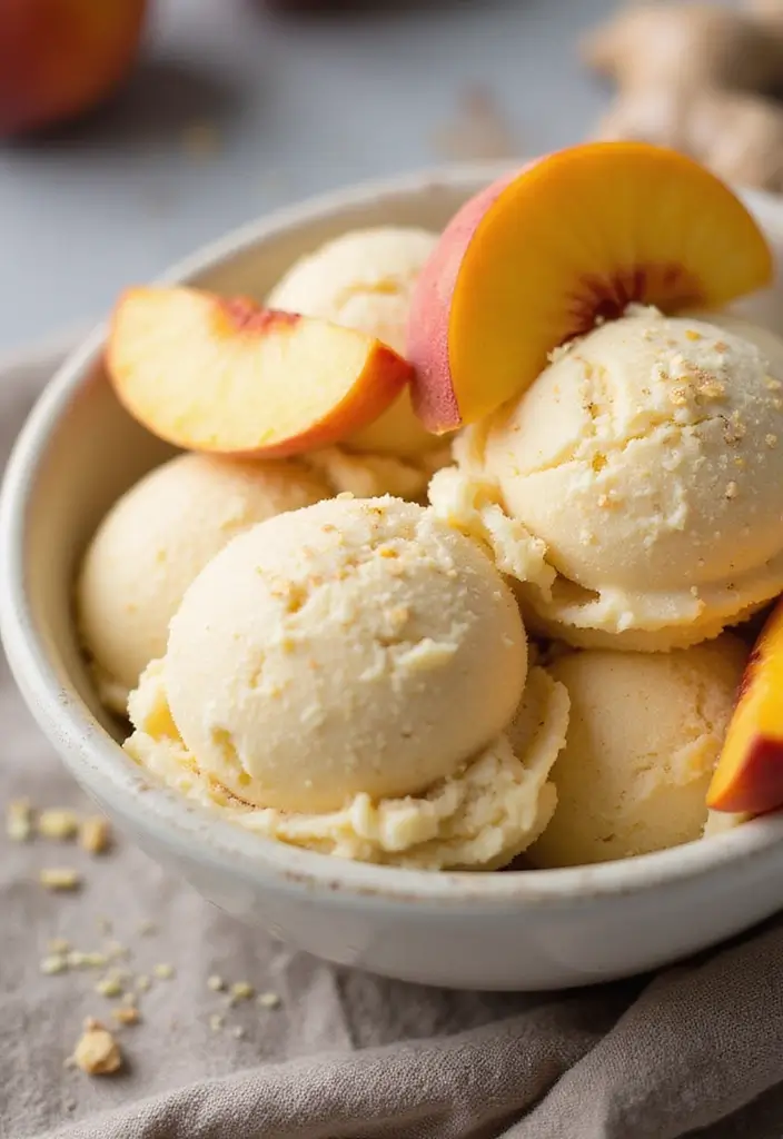 28 Unique Ice Cream Recipes That Will Surprise You 11 28 Unique Ice Cream Recipes That Will Surprise You - 11. Peach Ginger Ice Cream