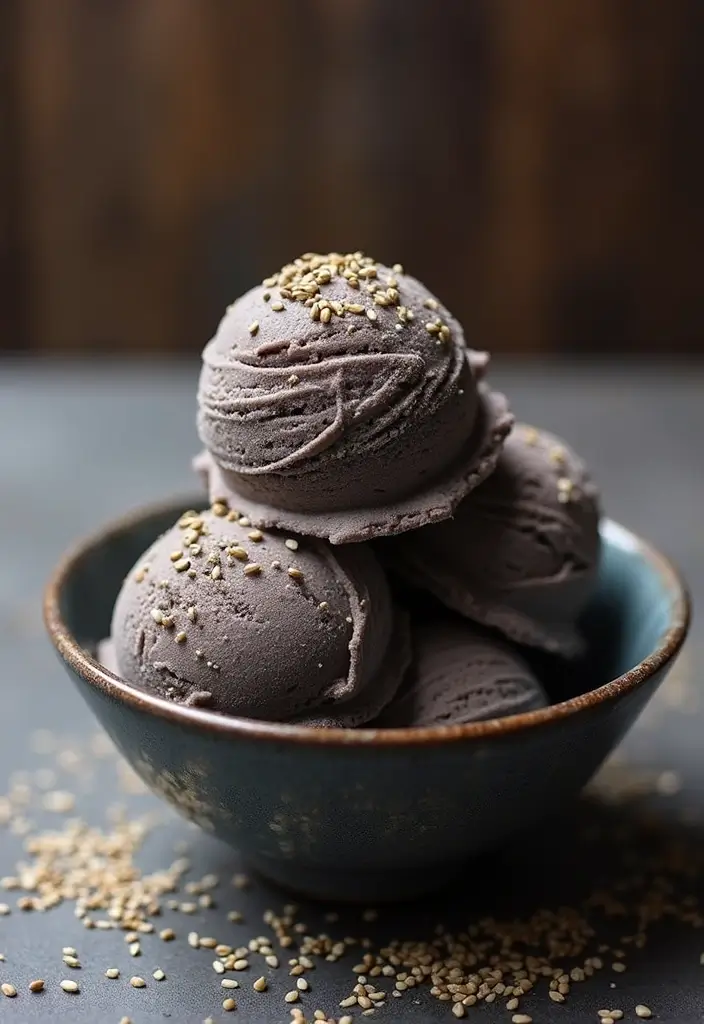 28 Unique Ice Cream Recipes That Will Surprise You 14 28 Unique Ice Cream Recipes That Will Surprise You - 14. Black Sesame Ice Cream