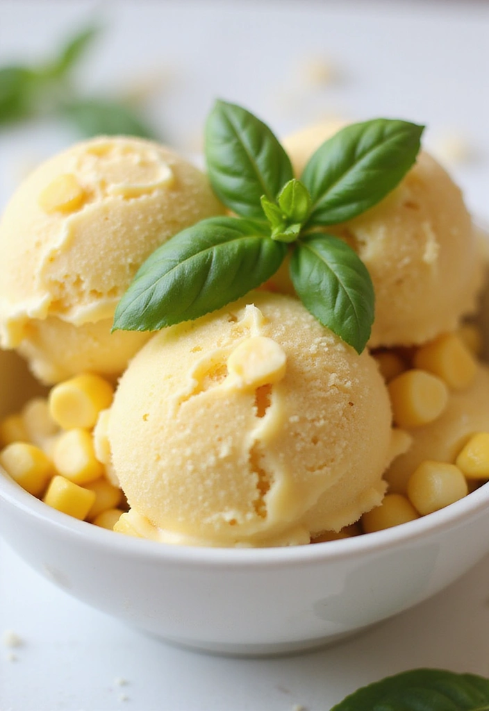 28 Unique Ice Cream Recipes That Will Surprise You 15 28 Unique Ice Cream Recipes That Will Surprise You - 15. Sweet Corn & Basil Ice Cream