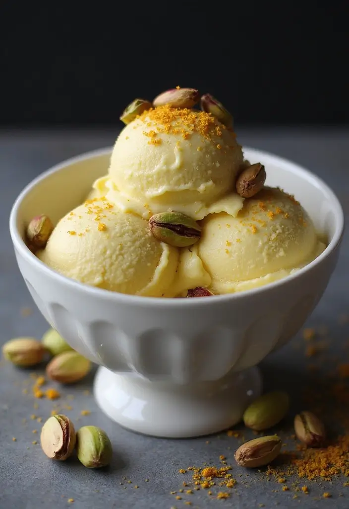 28 Unique Ice Cream Recipes That Will Surprise You 17 28 Unique Ice Cream Recipes That Will Surprise You - 17. Saffron Pistachio Ice Cream