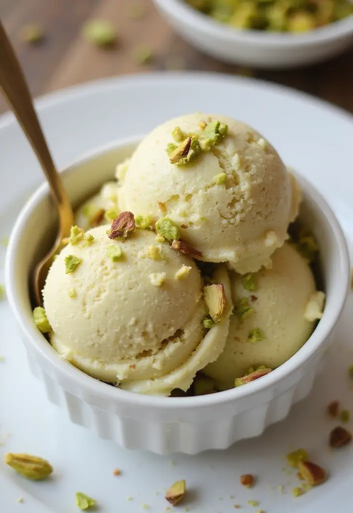 28 Unique Ice Cream Recipes That Will Surprise You 4 28 Unique Ice Cream Recipes That Will Surprise You - 4. Cardamom & Pistachio Ice Cream