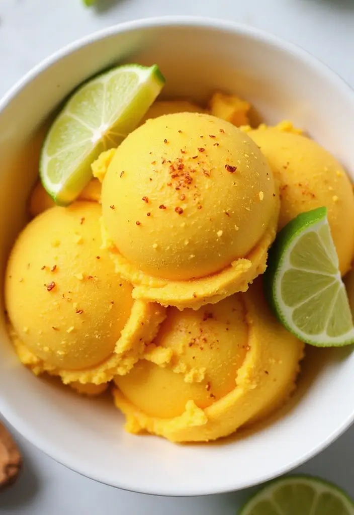 28 Unique Ice Cream Recipes That Will Surprise You 5 28 Unique Ice Cream Recipes That Will Surprise You - 5. Mango Chili Lime Sorbet
