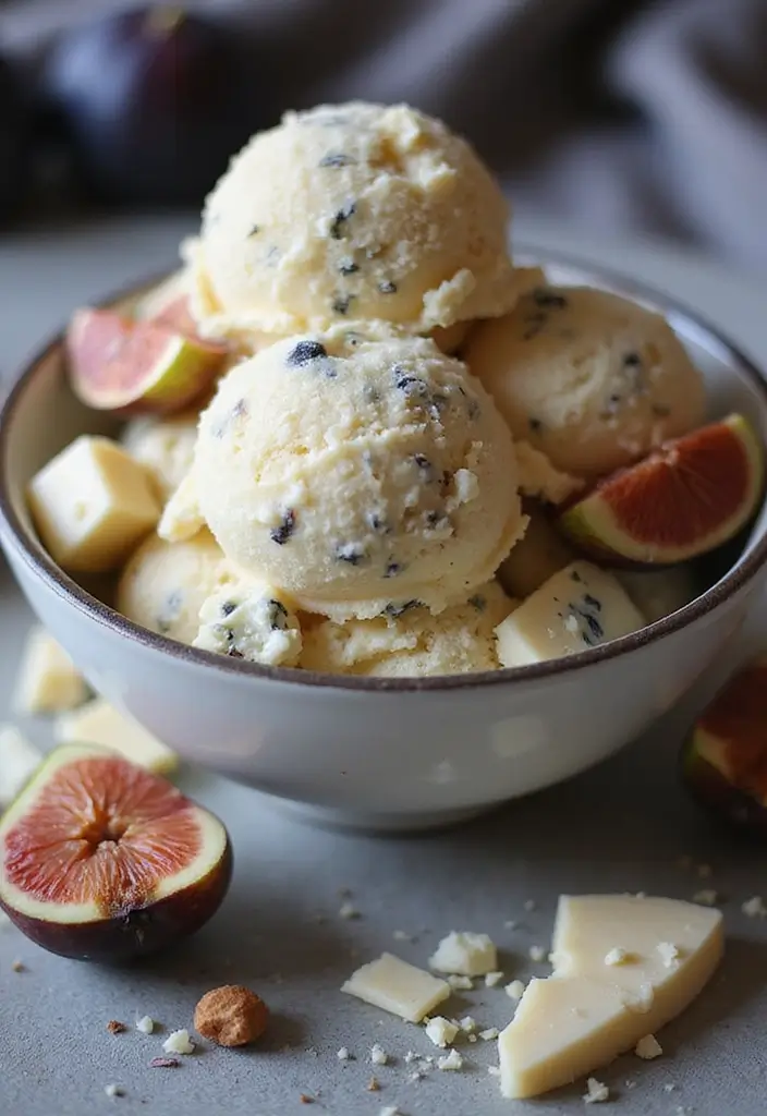 28 Unique Ice Cream Recipes That Will Surprise You 7 28 Unique Ice Cream Recipes That Will Surprise You - 7. Blue Cheese & Fig Ice Cream