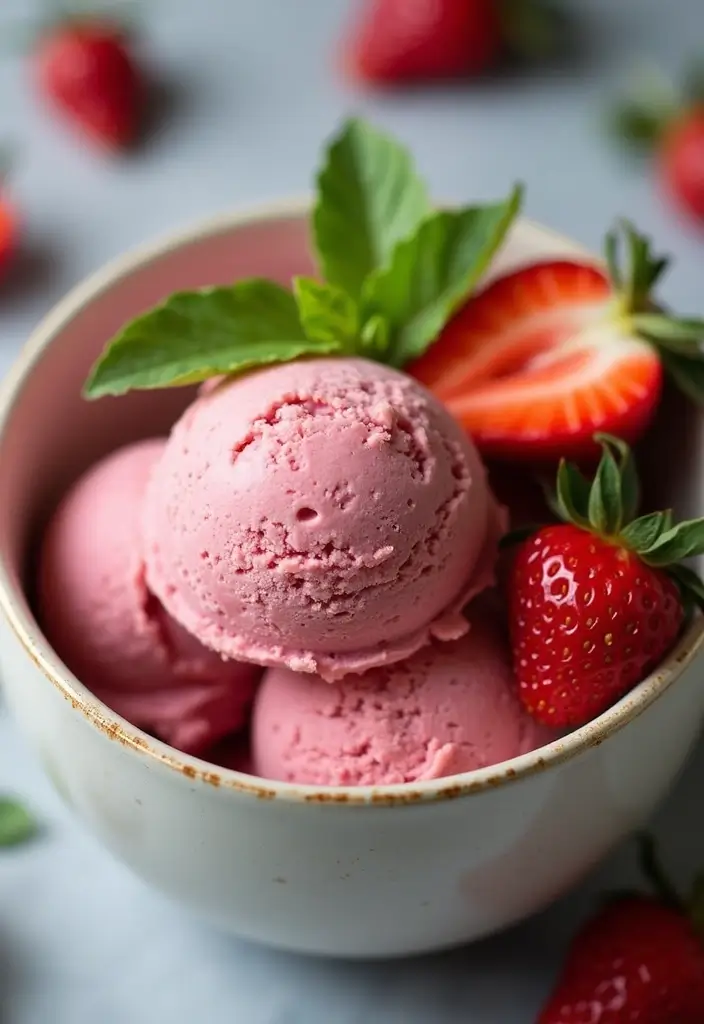 28 Unique Ice Cream Recipes That Will Surprise You 8 28 Unique Ice Cream Recipes That Will Surprise You - 8. Roasted Strawberry & Basil Ice Cream