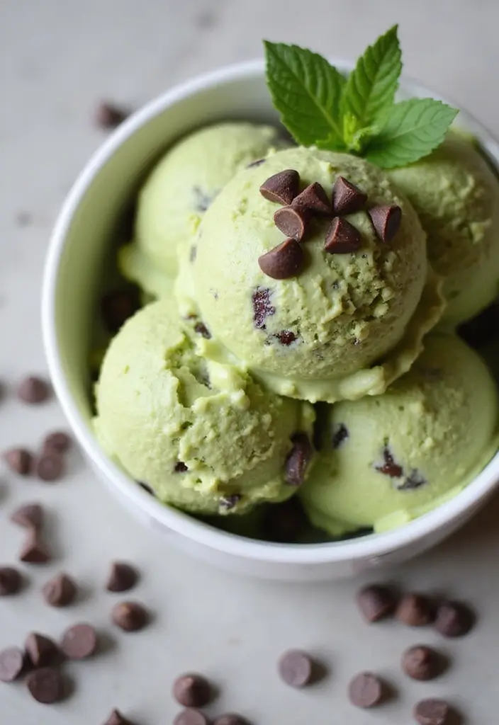 28 Unique Ice Cream Recipes That Will Surprise You 9 28 Unique Ice Cream Recipes That Will Surprise You - 9. Avocado Mint Chocolate Chip Ice Cream