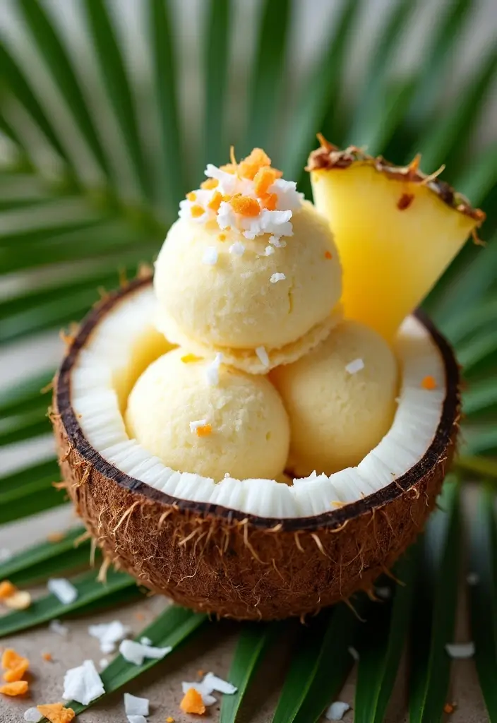 29 Delicious Vegan Countertop Ice Cream Maker Recipes for Summer - 10. Tropical Pineapple Coconut Sorbet